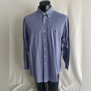 Polo Ralph Lauren Shirt Men’s 16.5x33 Checkered Long Sleeve Cotton Button Down